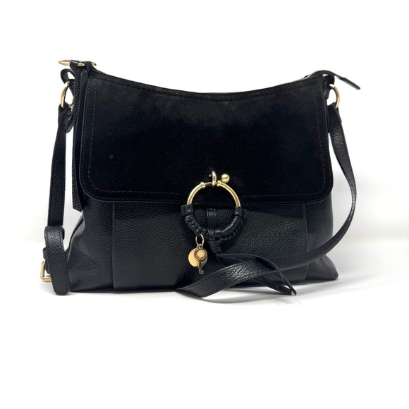 See by Chloe Joan Crossbody Bag – Black Leather & Suede with Dust Bag - Picture 1 of 15